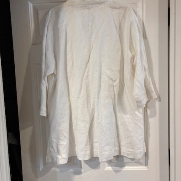 Soft Surroundings Beautiful Linen shirt 1X front zipper - Picture 7 of 7